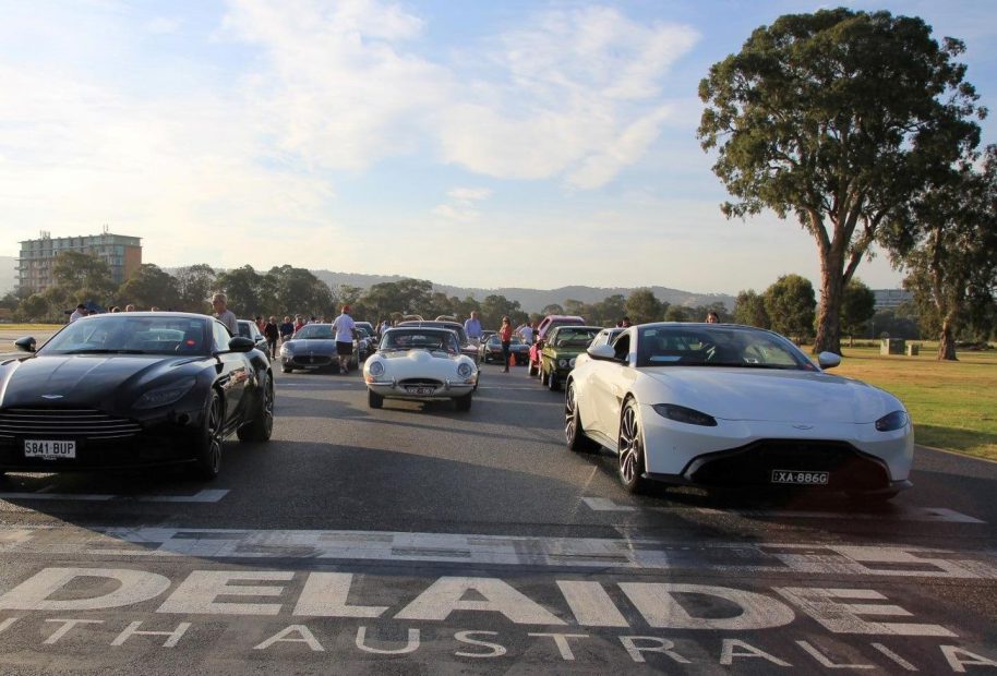 Cars gridded up for the start of John Blanden's Climb to the Eagle (courtesy SCCSA)