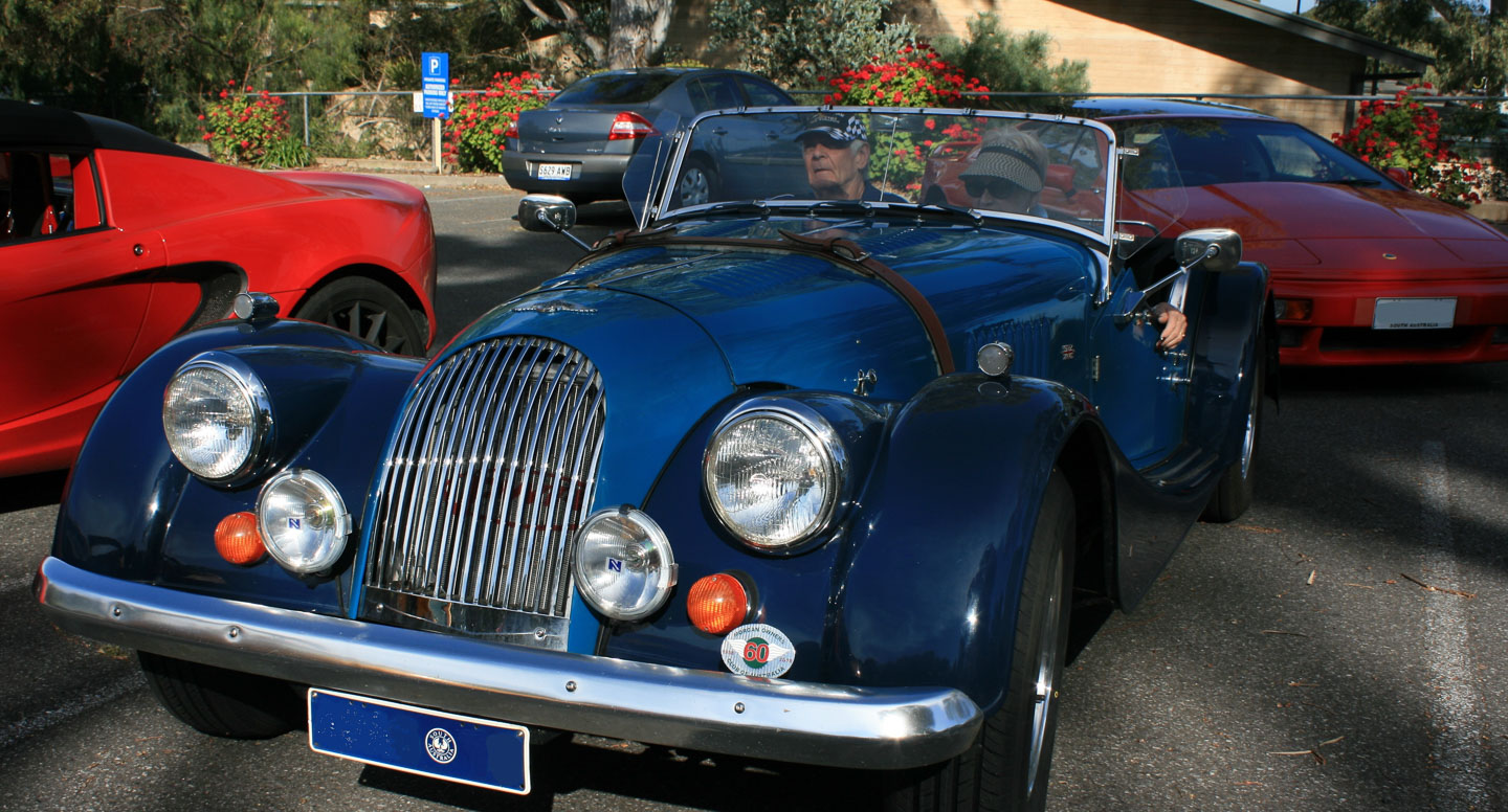 It's not a Lotus but it is British. Tony and Patricia Heard's newly restored Morgan supplanted the Lotus this month