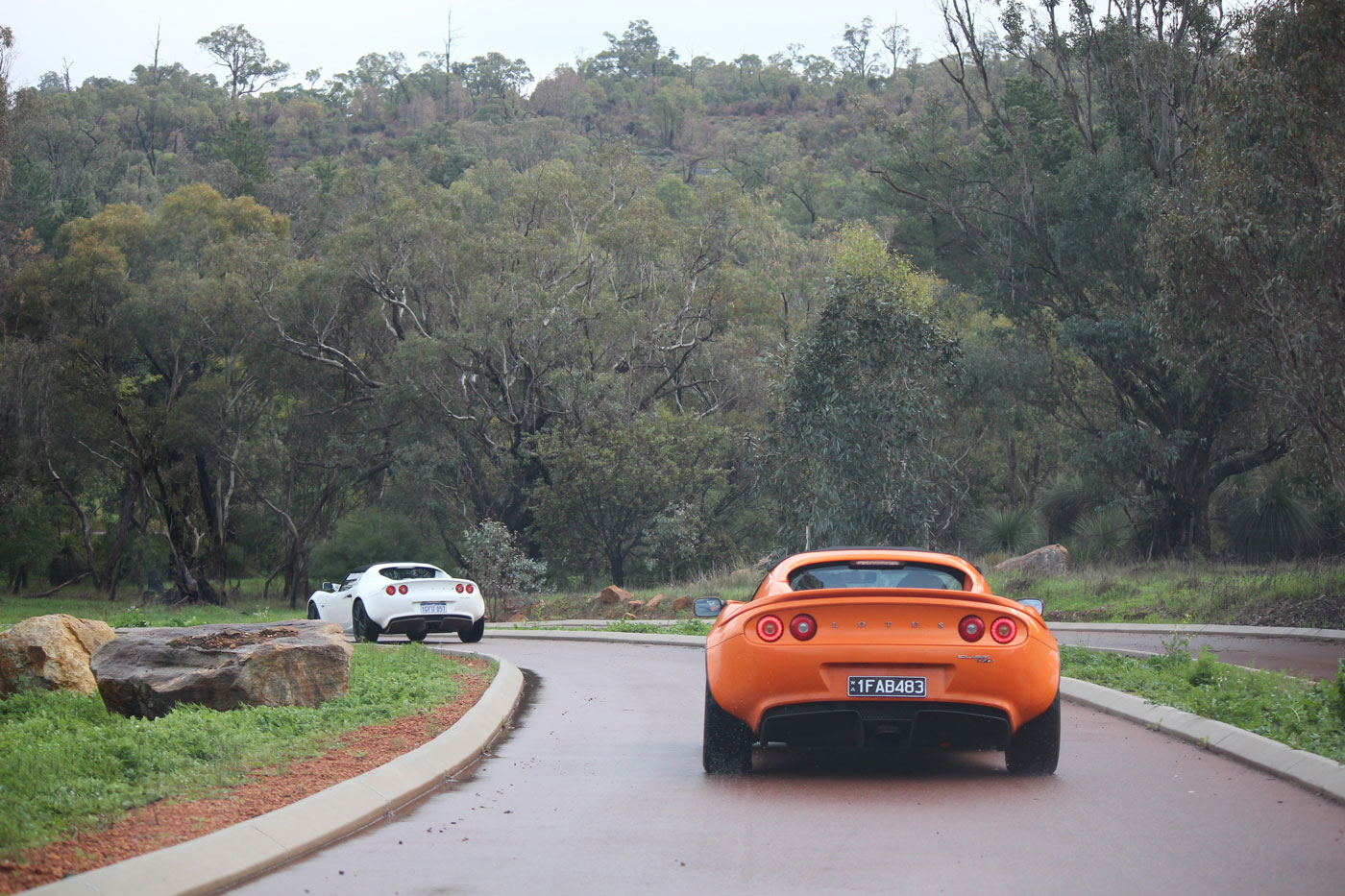 Paul & Steve setting the pace in their S3 Elise's