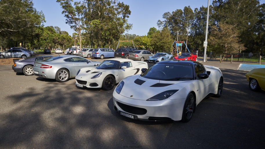 Club Lotus Carss Park Tyre Kick Coffee at Gough Whitlam Park, February 2022